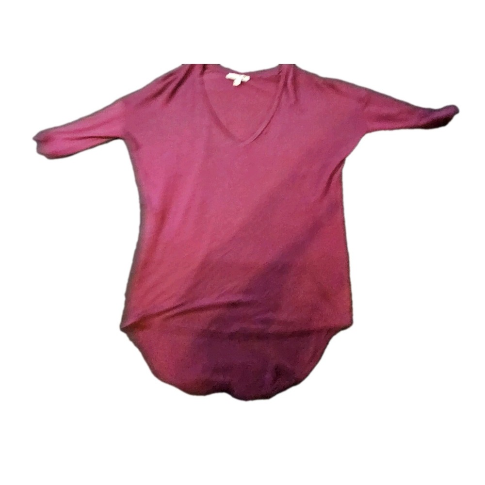 Express  V-Neck High/Low 3/4 Sleeve Shirt WomensSZ M Business,Casual,Minimalist